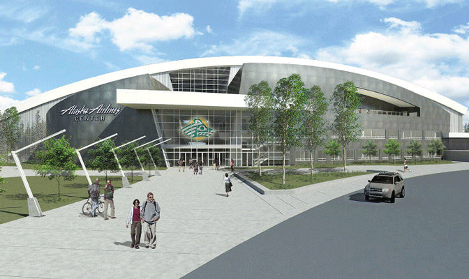 The Alaska Airlines Center will open in the fall of 2014.